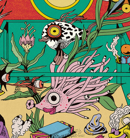 Bunte Fische überall