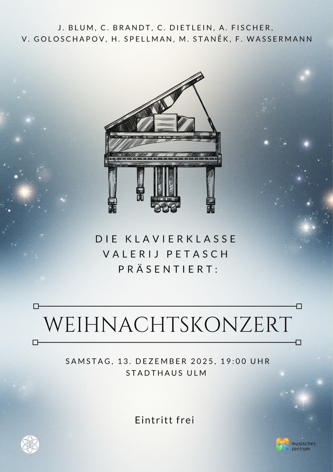 Weihnachtskonzert der Klavierklasse Valerij Petasch - Universität Ulm