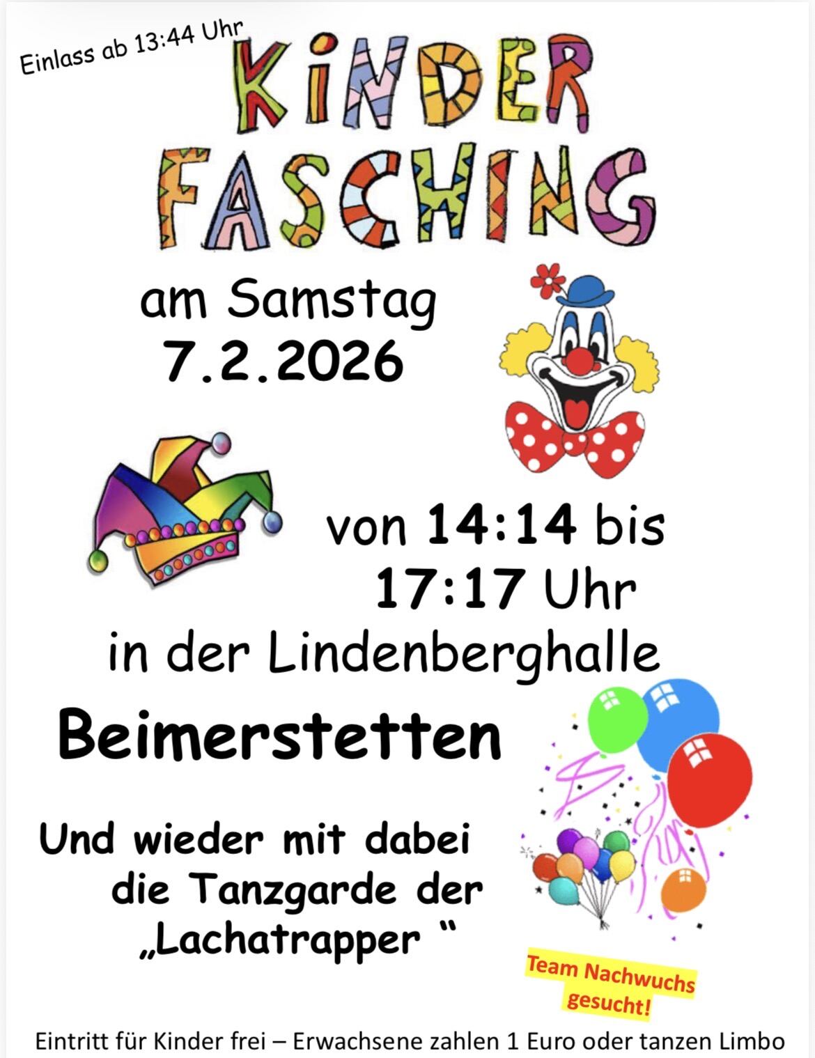 Kinderfasching in Beimerstetten