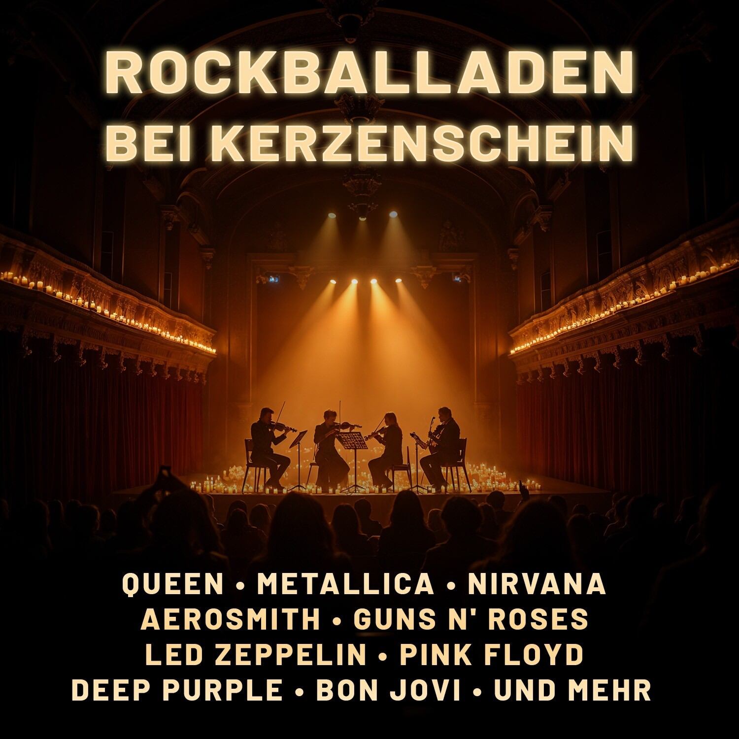 Rockballaden bei Kerzenschein