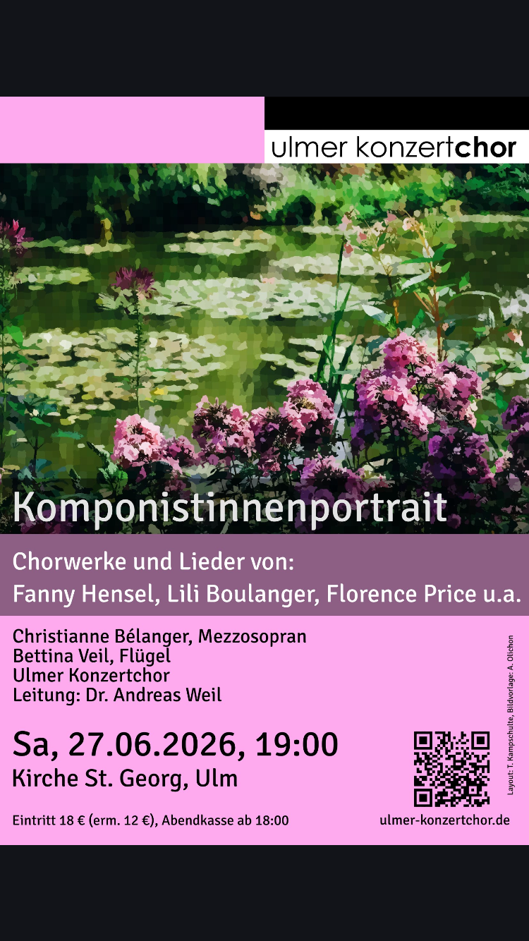 Ulmer Konzertchor - Frauen im Fokus - Komponistinnen durch die Jahrhunderte