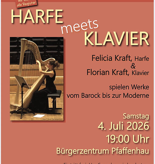 Benefizkonzert Harfe meets Klavier
