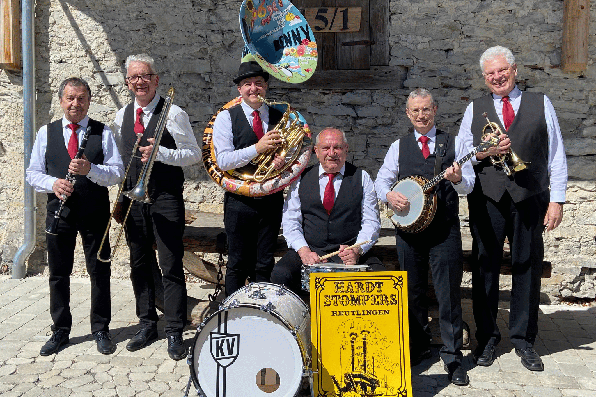 Butterbrezel-Jazz im Schlosshof mit Hardt Stompers