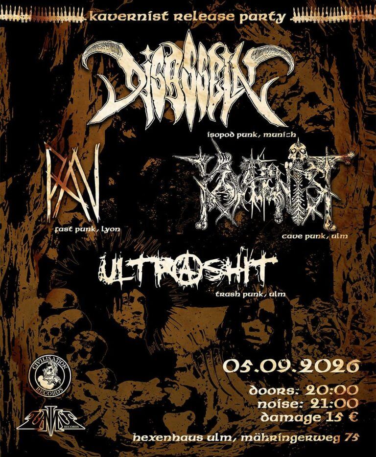 Live im Hexenhaus e.V.: KAVERNIST RECORD RELEASE PARTY