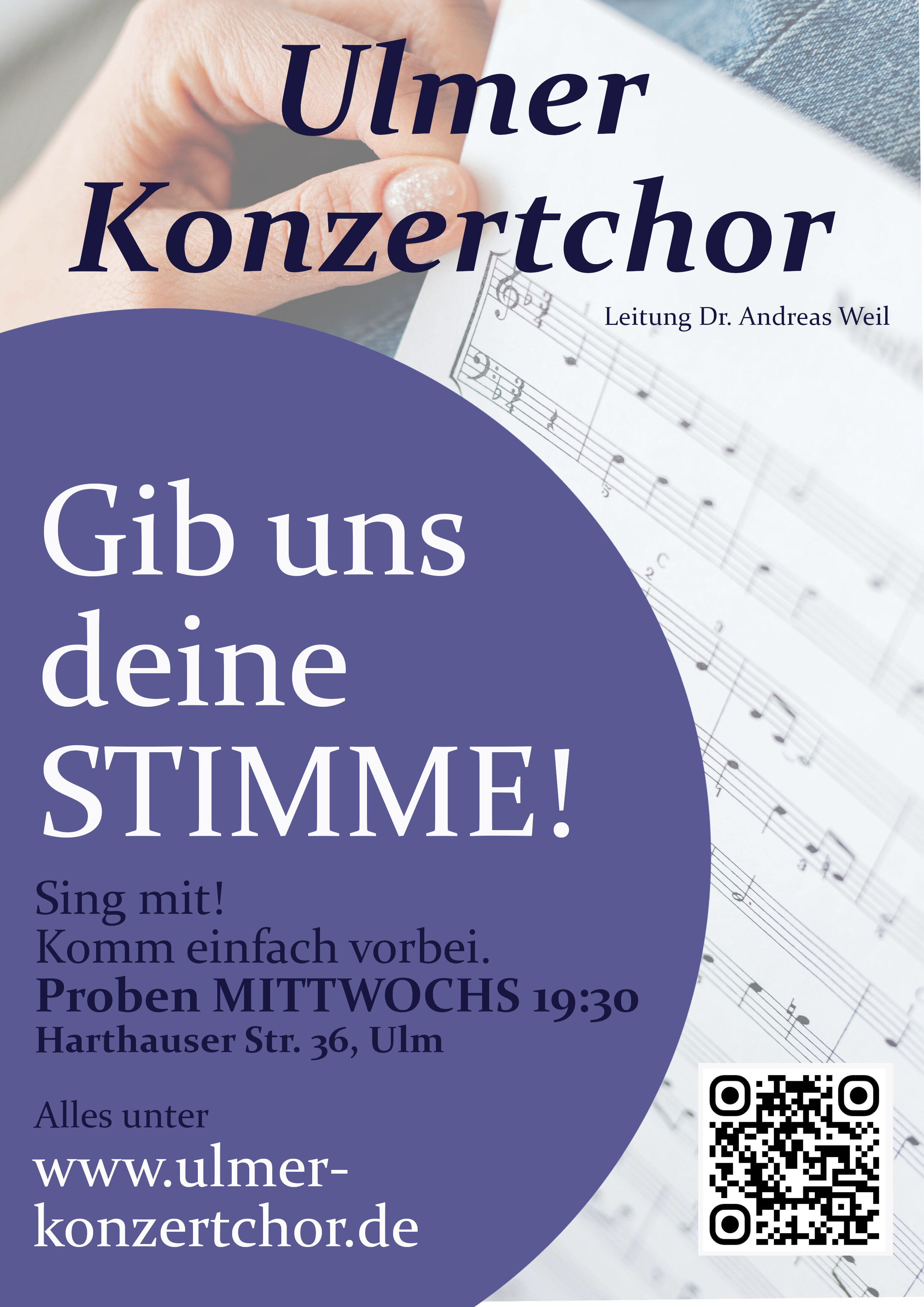 Sänger:innen willkommen - Ulmer Konzertchor S/A/T/B/m/w/d/LGTBQ+