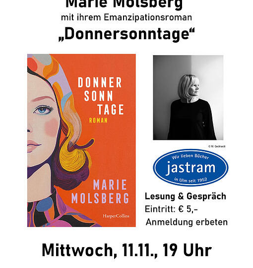 Lesung & Gespräch bei Jastram: Marie Molsberg mit ihrem Roman 