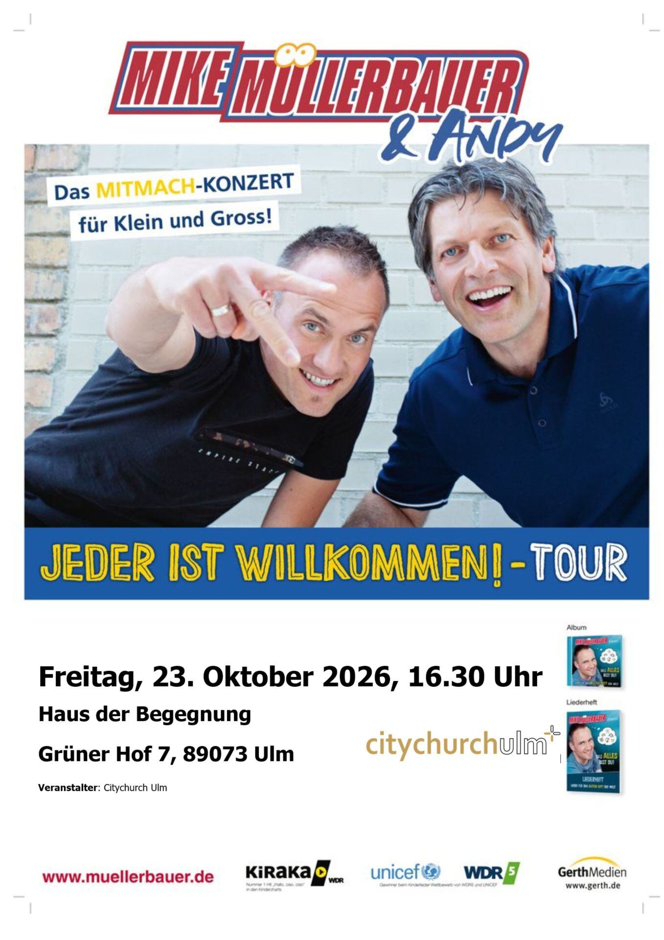 Kunterbuntes Mitmachkonzert für Klein&Groß mit Mike Müllerbauer