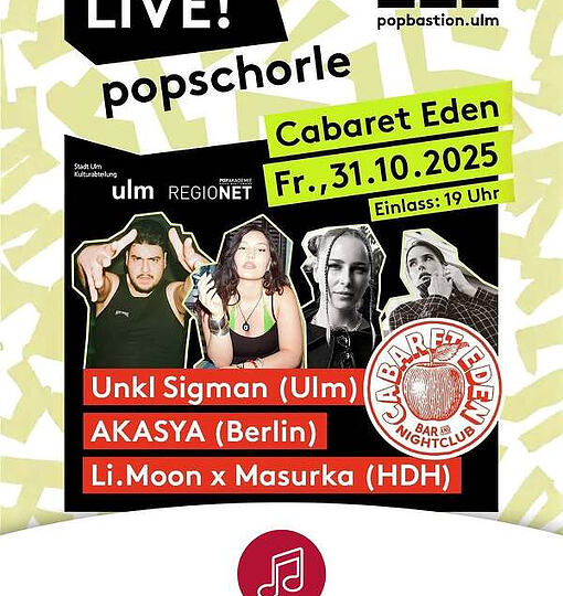 Popschorle 🎃🕺🏼 3 Acts – 1 Abend: Freut euch auf (…)